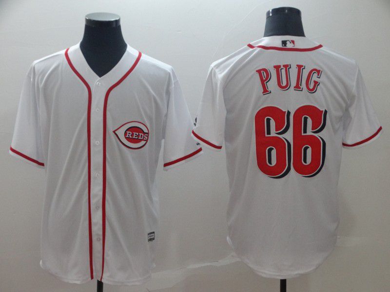 2019 MLB Men Cincinnati Reds #66 Puig white game Jerseys->cincinnati reds->MLB Jersey